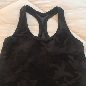 Black Camo Print Cool Racerback || Lululemon